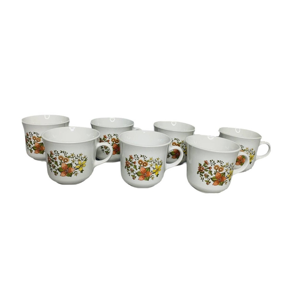 Vintage‎ Corelle by Corning Indian Summer Set of 7 Cups 8 oz. Coffee Tea Mugs